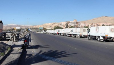النظام يعرقل دخول قافلة مساعدات إلى حرستا بريف دمشق