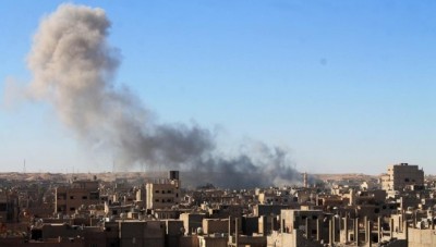 قصف جوي مركزّ على مدينة الميادين شرق ديرالزور