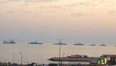 البحرية الروسية تحتفل بعيدها على السواحل السورية