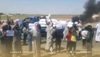 احتجاجات ضد سعر القمح لدى “الإدارة الذاتية” شمال شرق سوريا