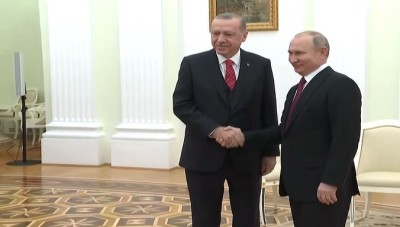 أردوغان وبوتين يبحثان الاوضاع في سوريا وعددا من القضايا الإقليمية والدولية   