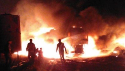 بالفيديو: قصف صاروخي لقوات النظام يستهدف حرقات النفط في الشمال سوريا