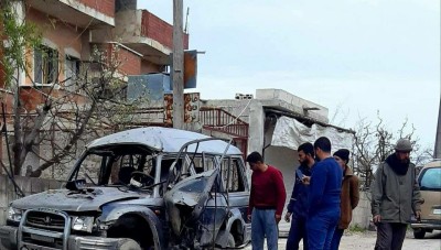 ضحايا مدنيون بانفجار عبوة ناسفة في جسر الشغور