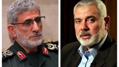 هنية يتلقى اتصالا هاتفيا من قائد فيلق القدس بالحرس الثوري الإيراني 