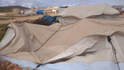 منظمة تحصي الأضرار بعد العاصفة المطرية في مخيمات الشمال 