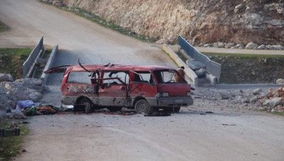 الطائرات الروسية ترتكب مجزرة بحق عائلة بأكملها غرب حلب