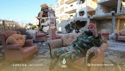ميليشيا "الدفاع الوطني" تواصل تعفيش مخيم اليرموك