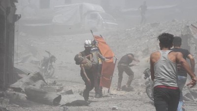 جسر الشغور.. شهداء وجرحى بقصف جوي على المدنية