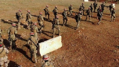 بحصور قادة الهيئة.. "تحرير الشام" تخرج أكبر دفعة من انغماسيي "العصائب الحمراء" (صور)