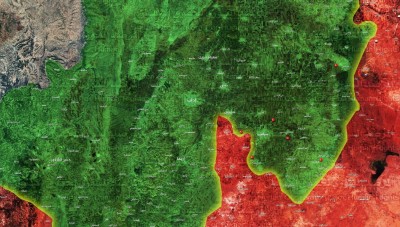 خريطة تظهر احدث التطورات و آخر توزع القوى ومستجدات القتال  في شمال غرب سوريا 