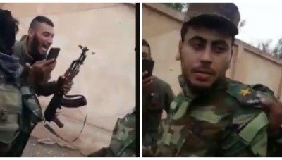 بالفيديو: الجيش الوطني يأسر 18 عنصراً للنظام بريف رأس العين