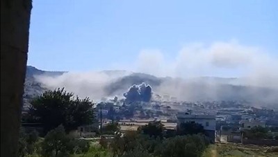 شاهد: غارات عنيفة على جسر الشغور