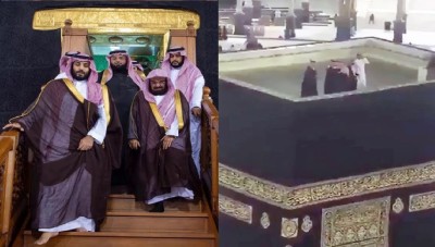 شاهد: بعد محمد بن سلمان باب الكعبة يفتح لرئيس عربي