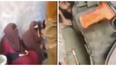 بالفيديو.. جدال بين مقاتلي الجيش الوطني بسبب نساء "داعش"