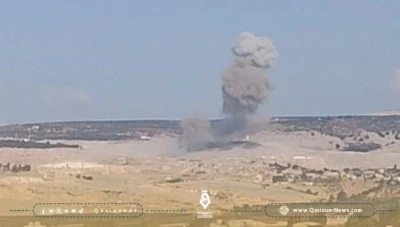جرحى في غارة جوية روسية على مخيم غرب إدلب