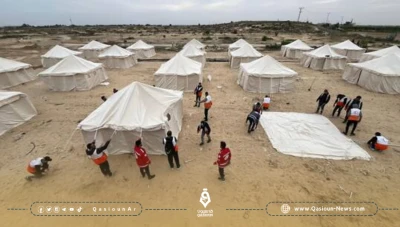 السلطات المصرية تقيم مخيمات لفلسطينيين بطلب من السيسي
