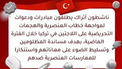 الناشطون الأتراك يطلقون مبادرات لمواجهة خطاب العنصرية والهجمات على اللاجئين