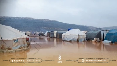 تضرر 140 خيمة من الأمطار في شمال غرب سوريا
