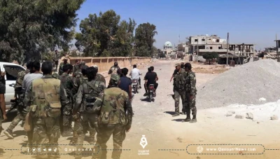 دورية لنظام الأسد تفرض إتاوات على المحال التجارية في درعا