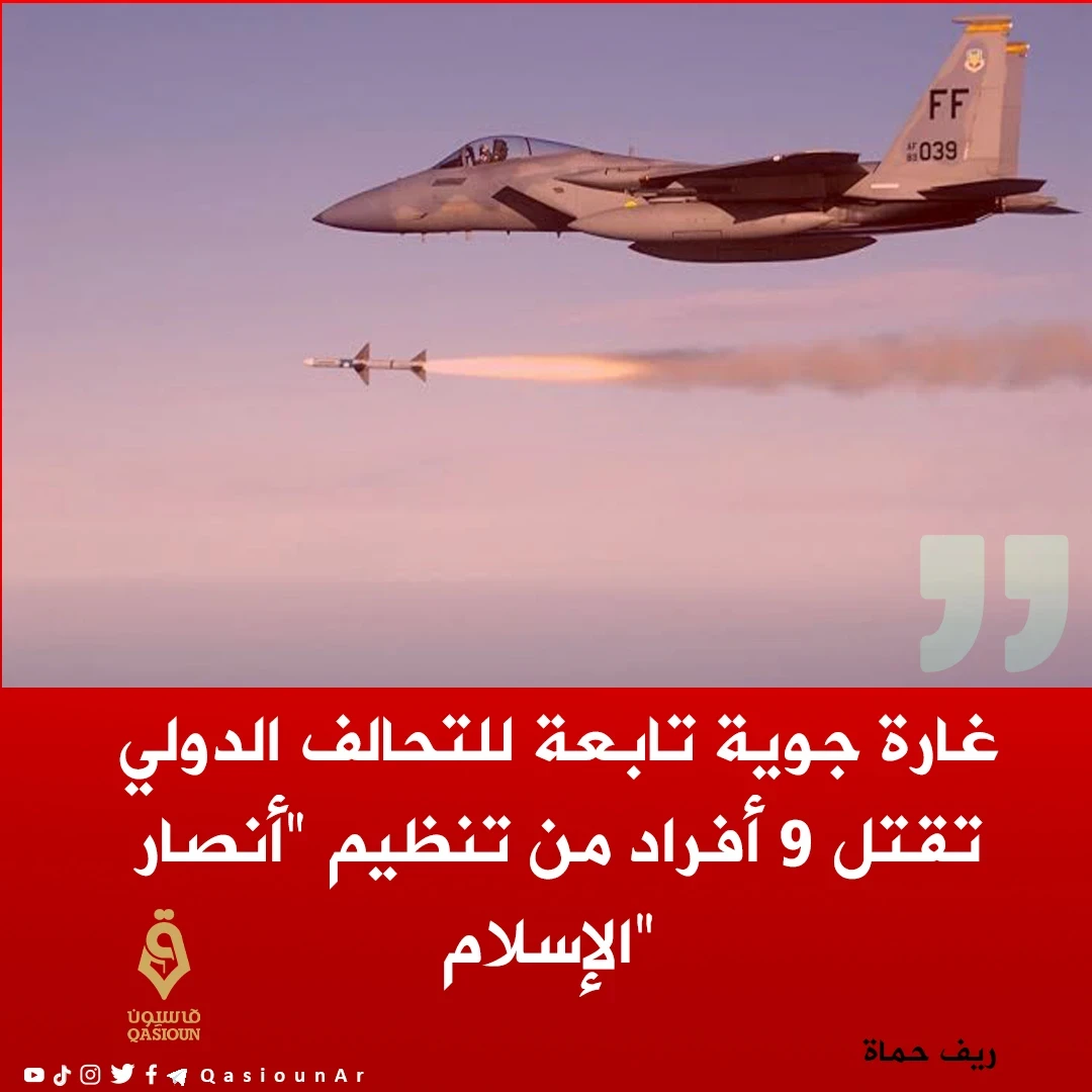 غارة جوية تابعة للتحالف الدولي تقتل 9 أفراد من تنظيم